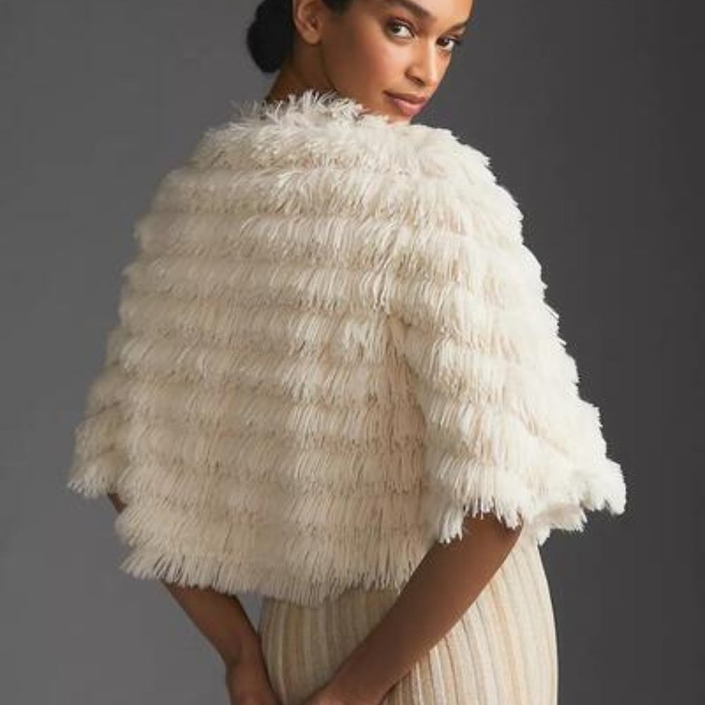 Anthropologie Faux Fur Cape - Picture 3 of 7
